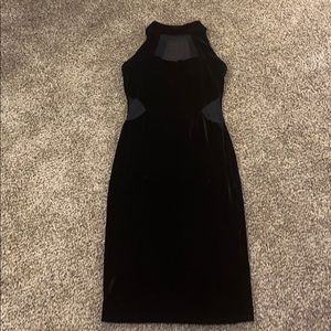 Black Suede Collar Dress